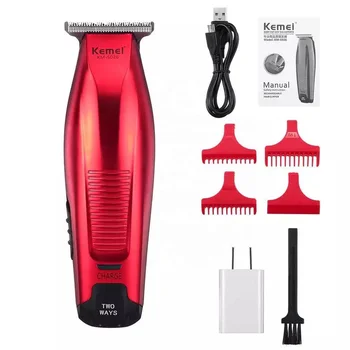 Електрическа машина за подстригване на коса Kemei KM-5026, фризьорски машинка за подстригване, професионална машина за рязане на коса, керамично острие, безжична машинка за подстригване