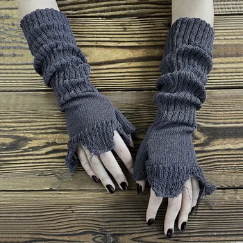 Есен 2023, Y2K, възли ръкави със счупено ръба, на средния ръкав, обикновен мъжки и женски разнообразни декоративни възли ръкавици в ръка