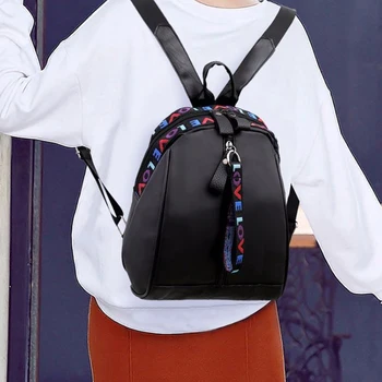 Женски мини раница, чанта през рамо, юношеството многофункционална раница с голям капацитет, женски раница