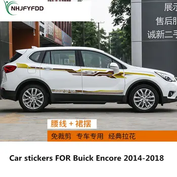За Buick Encore 2014-2018 автомобили стикер на вратата на колата линия на талията венец ивица Encore внедорожная спортна стикер модифицирана стикер
