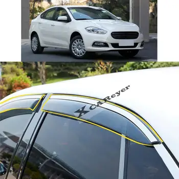 За FIAT Viaggio 2012 2013 2014 2015 2016 2017 2018 автомобили стикер пластмасово стъкло, вятърна козирка, за защита от дъжд/слънце, вентилационни детайли