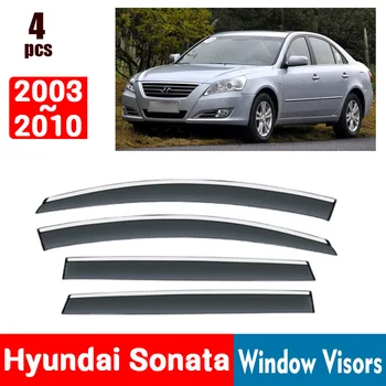 За Hyundai Sonata 2003-2010 прозорец очила за Защита от дъжд на Прозореца дъждобран дефлектор тента щит Вентилационна защита Покритие на капака козирка