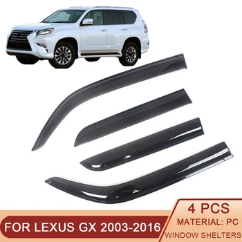 За Lexus GX470 J120 GX460 J150 GX460 2003-2016 Auto Черен Козирка на Страничните Прозорци на Автомобила Защита на Вентилационни Покривала за Подслон Защита От Дъжд Врата Козирка