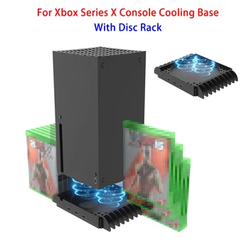 За конзолата Xbox серия X Охлаждаща поставка с поставка за дискове xsx поставка за вентилатор + шкаф за съхранение на дискове
