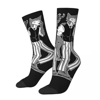 Забавни happy мъжки компресия чорапи с герои от ретро Harajuku Beastars, аниме, уличен стил, нестандартен, ежедневни екип, луд чорап