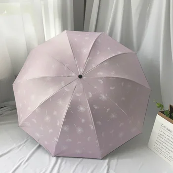 Здрав детски чадър, непромокаем автоматичен сгъваем чадър за улицата, прозрачен луксозен мини-чадър Paraguas, украса за чадър