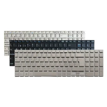 Испанска подредба на клавиатурата на лаптоп Sony Vaio SVF152C29M Svf152a29v SVF1521B1EW SVF15 бял/черен/сребрист