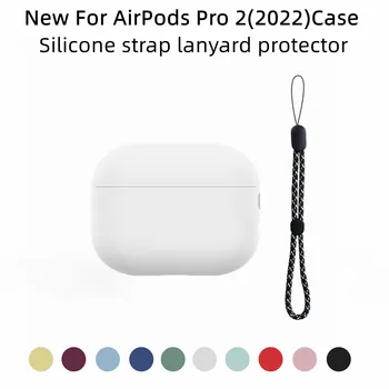Калъф за AirPods Pro 2 със защита от загуба на съвсем малък [предни Видима led] Силиконов калъф от мека кожа, за да AirPods Pro 2 (2022)
