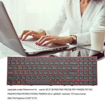 Клавиатура за лаптоп с подсветка, универсална клавиатура, обзавеждане за въвеждане на Plug and Play, подмяна на клавиатури за лаптопи за Z7 US