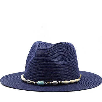 Ковбойская шапка, мъжки дамски градиент джаз сламена шапка лятна шапка за мъже за риболов в открито Солнцезащитная шапка мъжка плажна шапка