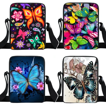 Красива Дамска Чанта с Пеперуда, Чанти-незабавни посланици, Дамски Чанти, Чанта през Рамо за Пътуване, Малка Чанта за Момичета, Чанти и калъфи за Книги