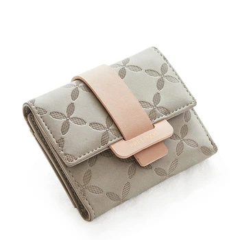 Марка 2022, Дизайнерски кратък чантата с цветен модел, женски портмоне от изкуствена кожа, портфейл Carteira, ръчна чанта, модерен клатчи с три гънки