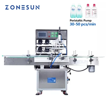 Машина за бутилиране на перисталтиката на помпата ZONESUN, аерозолен газирани напитки, виното е напитка, парфюм, машини за автоматично пакетиране на вода