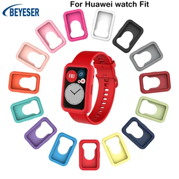 Мек силикон цветни защитен калъф за предпазване на корпуса Huawei Watch Fit smrat watch New