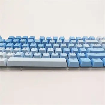 Механична клавиатура Прозрачни универсални аксесоари за преносими компютри Frost Blue Rainbow капачка за ключове Постепенна промяна на ергономията капачка за ключове 104 клавиша