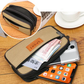 Многопластова мъжка чанта за телефон, поясная чанта, поясная чанта, платно в чантата си малък джобен дизайн, поясная чанта, чанта за телефон