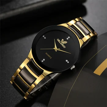 Модерен бизнес часовници, луксозни мъжки часовник със стоманена лента, мъжки часовници на договора