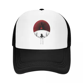 Модерна шапка на шофьор на камион с логото на Итачи Учихи, мъжки и дамски бейзболна шапка Унисекс, регулируема по поръчка, бейзболна шапка в стил хип-хоп, бейзболни шапки-снэпбеки