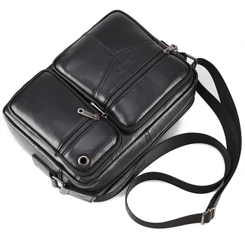 Мъжка чанта-месинджър от естествена кожа, мъжки чанти през рамо от телешка кожа, мъжки чанти от телешка кожа формат А4