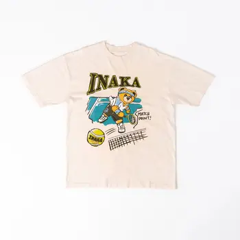 Мъжки Дамски висококачествен памучен тениска 240 г Inaka Ai, IP-риза, женска риза на американския размер, риза Inaka Power