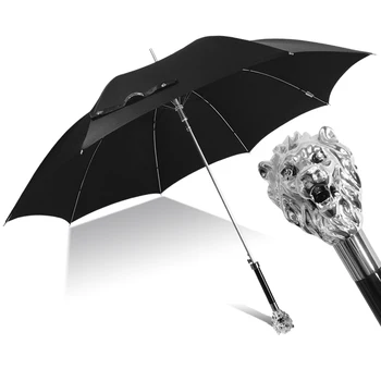 Нестандартни, дизайнерски чадър, луксозен ветрозащитный мъжки подсилени симпатичен китайски чадър, черен дълъг дъждобран Paraguas Hombre