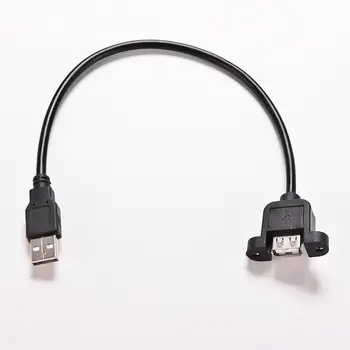 Нов 30-см удължителен кабел USB 2.0 A от мъжете до USB2.0 A От жените, Формованный За закрепване на панел, Удлинительный Кабел за порт, USB кабели 2.0 от мъжа към жената, Панелни кабели