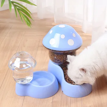 Нова автоматична ясла за домашни кучета и котки, 1.8 л, купа за храна за кучета и котки гъби тип, бутилка за вода за пиене, чаши за коте, купа за хранене на кучета