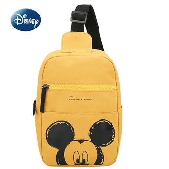 Нова детска чанта Дисни Mickey's с мультяшными мили момчета и момичета, нагрудная чанта с голям капацитет, модерна тенденция, луксозен марка, наклонена чанта за момчета