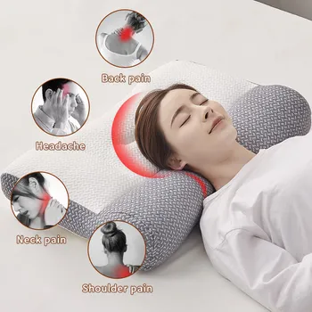 Нова ергономична възглавница за 3D СПА масажи, разделящ възглавница за шията, защищающая врата във всички разпоредби на сън, да ни води заспя, възглавница за спално бельо