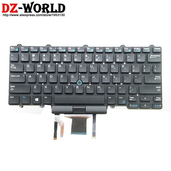 Нова/оригиналната клавиатура с подсветка на американски и английски език за лаптоп Dell Latitude E5450 E5470 E7450 E7470 0D19TR PK1313D4B05 PK1313D4B00 SN7230BL