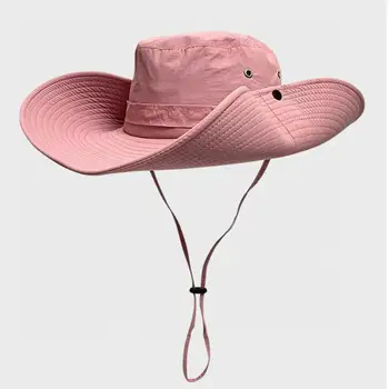 Новата реколта ковбойская шапка в западен стил за жени, качулка с завязками, рибарски шапки, слънцезащитен крем, улично рибарска кофа, Casquette, каубойски шапки
