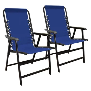 Окачен сгъваем стол, синьо 2pk, уличен стол, градински стол, градински мебели