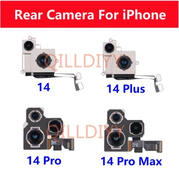 Оригиналната задна камера за iPhone 14 Pro Max Plus задната камера Модулна задната част на основната леща Гъвкав кабел за ремонт, Смяна на части