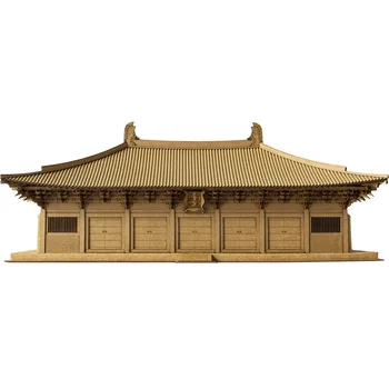 Ориенталски зала на храма на Буда бумагоделатель Модел ръчно изработени Древна китайска архитектура Арка Дизайн на бижута