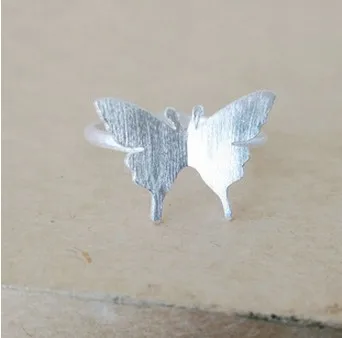 Открити пръстени-пеперуда от сребро 925 проба за жени, персонални бижута от сребро за момичета