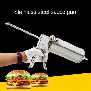Пистолет за Сос за Хамбургери от неръждаема стомана, Захранващи Кетчуп за Зареждане Марули, Бутилка За Сладко, Пистолет За Соса, Аксесоари, Обзавеждане за магазин за Бургери