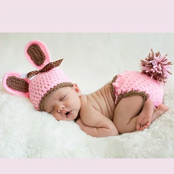Подпори за фотосесия на новородено, детски костюми ръчно плетени дрехи за снимки 0-6 месеца, бебешки дрехи за момчета и момичета