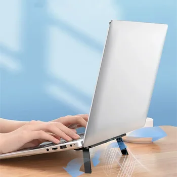 Поставка за лаптоп Притежател на MacBook Pro Air Титуляр за лаптоп скоба Охлаждаща поставка универсален залепваща поставка за лаптоп