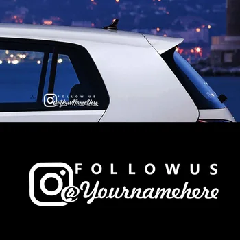 Потребителско Име Instagram Facebook Акаунт На Колата Стикер Vinyl Стикер За Прозорци На Автомобила Интериор На Купето Етикети Автоматично Стикери Стенопис