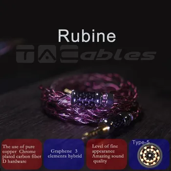 Рубин ХАКУГЭЙ.От 3 елемента хибриден кабел за обновяване на сребърно-медна сплав, графенът 2,5 3,5 4,4, лампа type-c