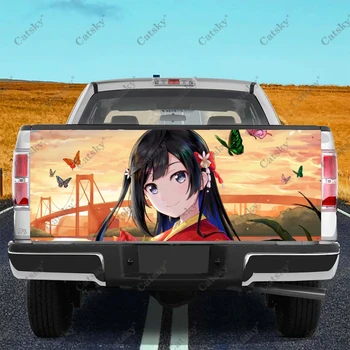 Сецуна Юки Аниме Момиче Етикети на камион Стикер на вратата на багажника на камион, стикери Графика за леки автомобили, камиони, джипове
