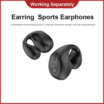 Слушалки с Костна Проводимост Безжична Bluetooth Слушалка V5.3 Earclip За Носенето на Мини-Спортен Клипса За слушалки Samsong iPhon