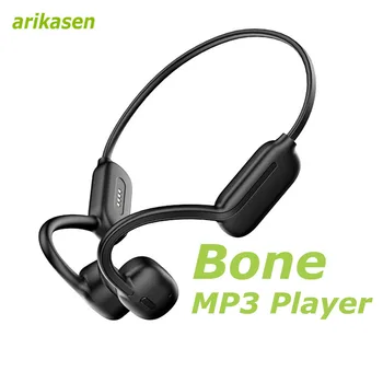 Слушалки с костна проводимост с вграден MP3 плейър, 32G памет, водоустойчиви слушалки IPX7, Bluetooth 5.3 слушалки с отворени уши, MP3 микрофон