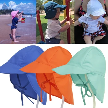 Солнцезащитная шапка унисекс със защита от ултравиолетови лъчи, за новородени бебета, за деца, за по-малките момчета и момичета, летни плажни рибарски шапки, улични памучни шапки