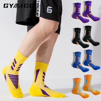 Спортни чорапи унисекс GYMIGO, мъжки чорапи за колоездене, велосипедна обувки за шоссейного джогинг, баскетболно чорапи с хавлиени подметка