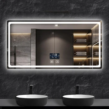 Стенно огледало за баня с led подсветка голям размер