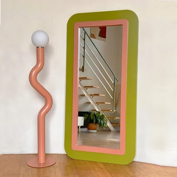 Творческа огледало за всекидневната, артистичен грим огледало в цял ръст, естетичен дизайн, подови Настилки, Espejos Decorativos Мебели за дома