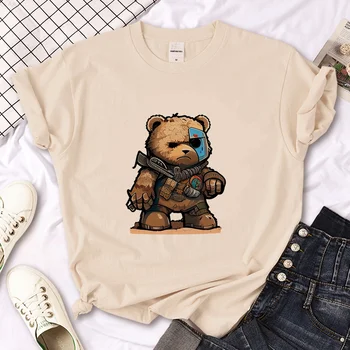 Тениска с мечка женска манга, аниме Y2K топ дамски японската графична забавно облекло