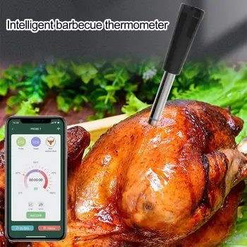 Термометър за месо е с температура в реално време Дигитален термометър за месо Бърз, точен сонда за барбекю с подобрена съвместимостта