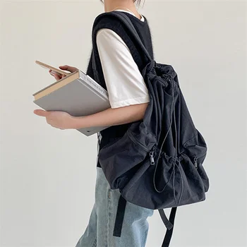 Универсална и лека дамска чанта за студенти с рюшами, раница за колеж за момчета и момичета, модерна училищна чанта за лаптоп, дамски чанти
